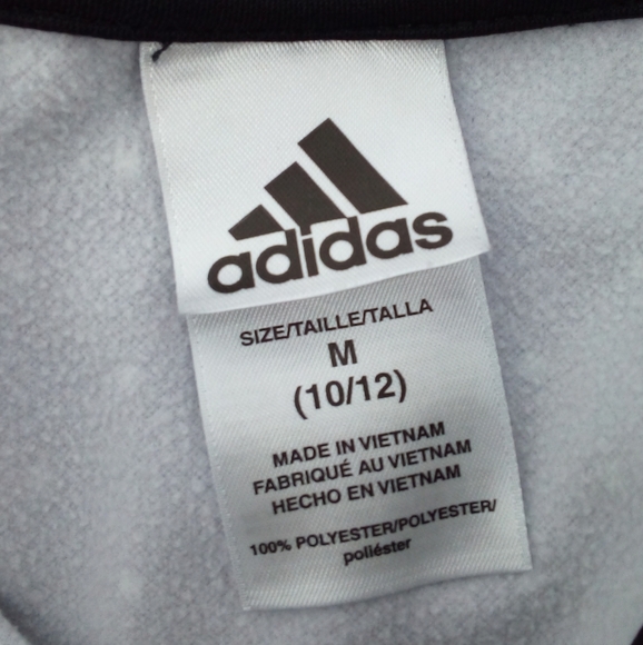 adidas Black White Polks Dot Hoodie Kangaroo Pocket 2020 Collection M 10/12 - Picture 2 of 11